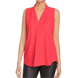 Calvin Klein V-neck Vibrant Red / Pink Sleeveless Blouse Women’s Medium